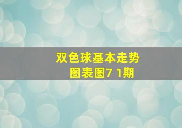 双色球基本走势图表图7 1期